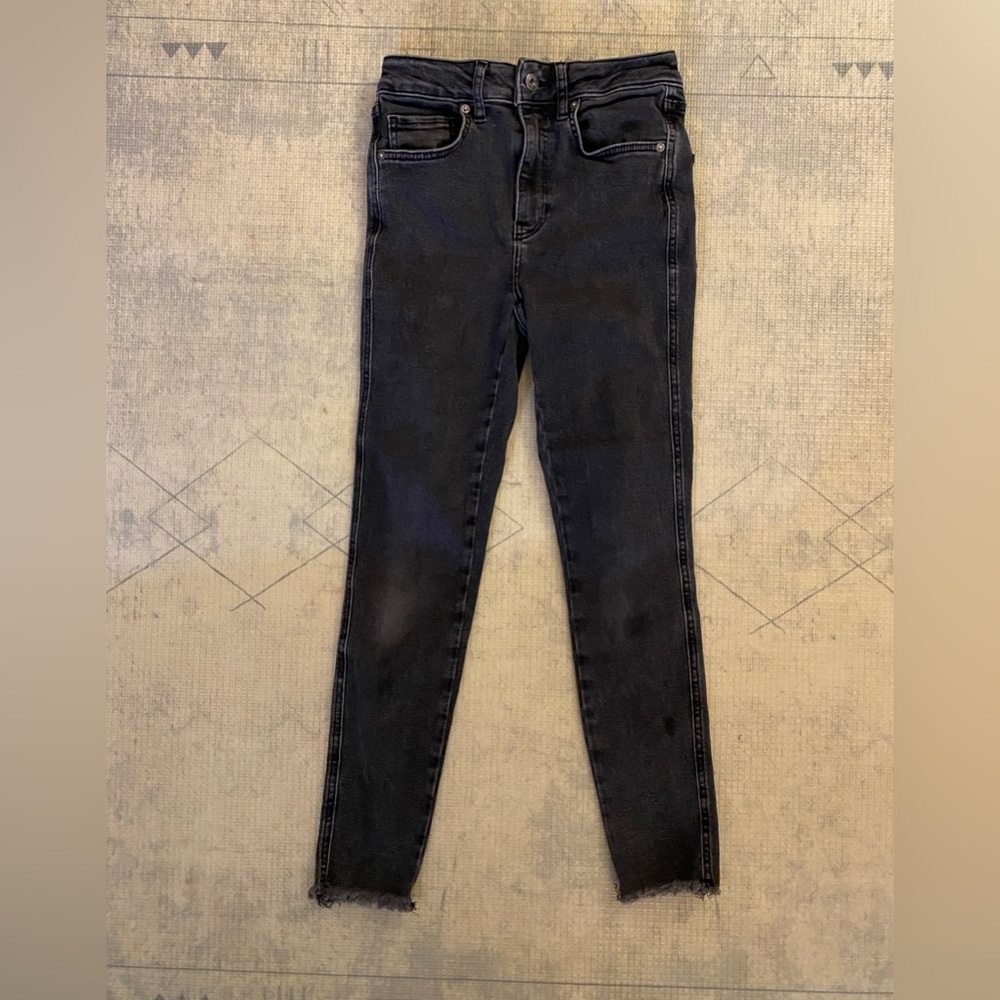 Free People jeans, High waist black denim